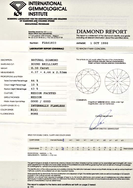 Foto 9 - Diamant-Brillant 0,3ct IGI Lupenrein Wesselton H, D5575