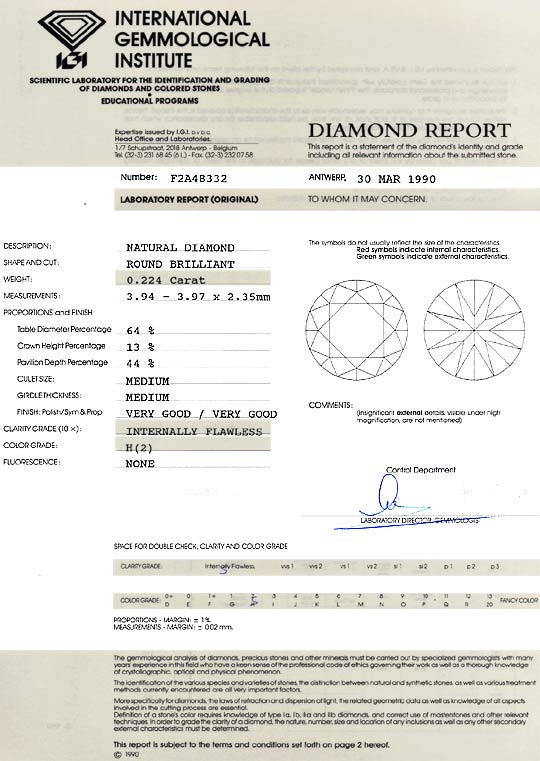 Foto 9 - Diamant 0,224 ct Brillant IGI Expertise Lupenrein Weiss, D6191