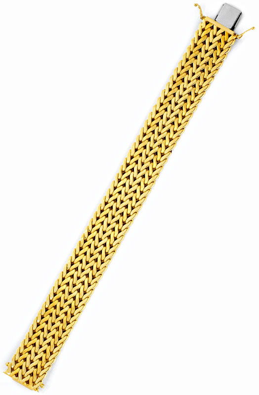 Foto 3 - Breites Gold-Armband Gelbgold Teil Mattiert, K2101
