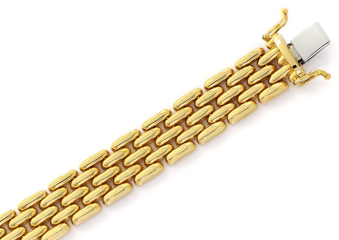 Foto 2 - Gold Backstein Armband in 14K Gelbgold Kastenverschluss, K2655