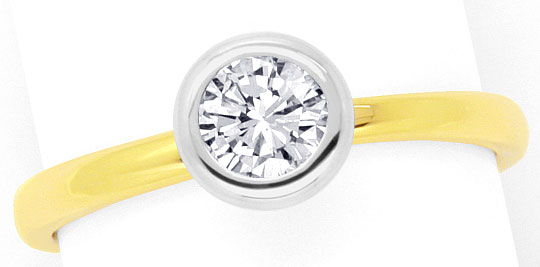 Foto 2 - Halbkaräter Brillant-Diamant-Ring 0,53ct G VS1 Gelbgold, S4294
