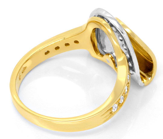 Foto 3 - Design-Diamantring, 21 Brillanten Gelb Weißgold, S6713
