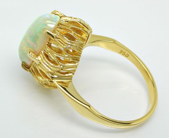 Foto 3 - Gelbgold-Ring mit Spitzen Milch Opal 3ct 18K, S8947