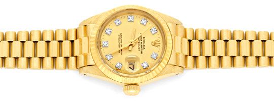 Foto 1 - Damen Diamant-Gold Rolex Oyster Perpetual Date, U1366